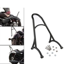 Noir Dossier Moto Arrière Sissy Bar Pour Harley Sportster Iron 883 1200 XL 04-16