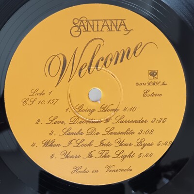 Santana – Welcome [1973] Vinyl LP Jazz Rock Funk Soul Fusion Disco