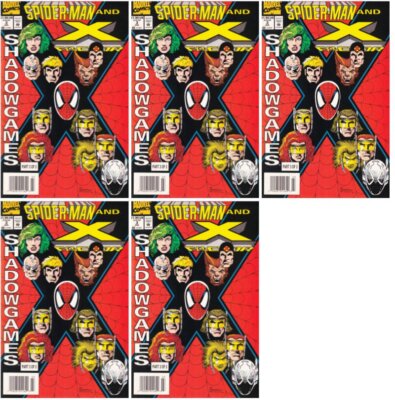 Spider-Man and X-Factor: Shadowgames #3 Newsstand Cover Marvel - 5 Comics