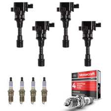 4 Ignition Coil + 4 Motorcraft Platinum Spark Plug For 06-08 Mazda 5 2.3L L4