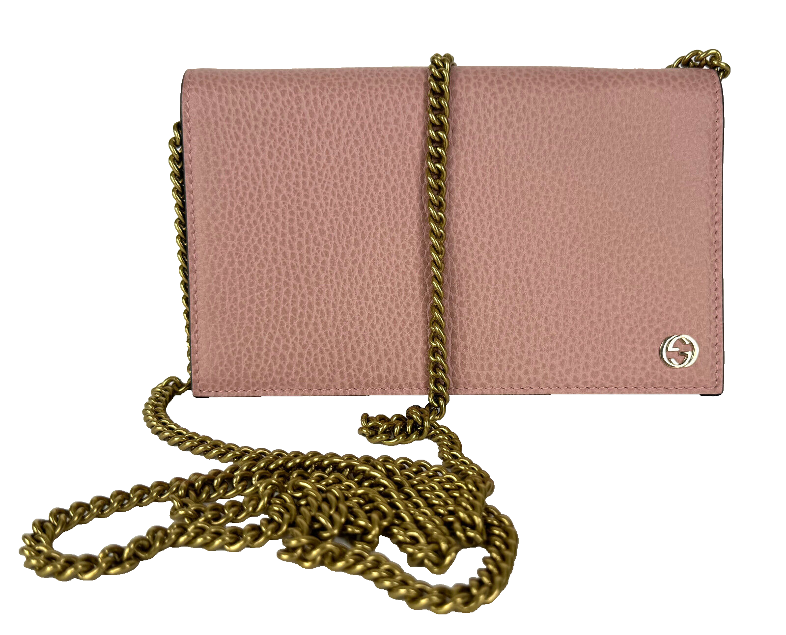 Gucci New Auth Medium Betty Wallet on Chain Pink Crossbody Bag Clutch