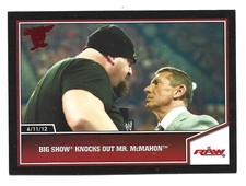 2013 Topps Best of WWE #17 Big Show knocks out Mr. McMahon Vince Wrestling AEW