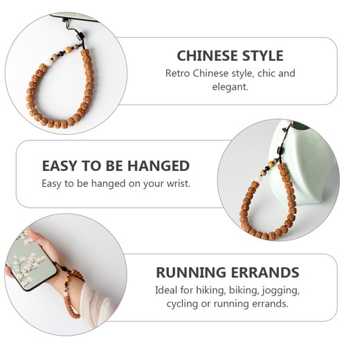 Mobile Phone Strap ID Badge Holder Short Phone Strap Chinese Jade Ornament - 第 4/12 張圖片