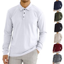 Men's long sleeved T-shirt top, men's long sleeved base shirt, polo shirt, men's