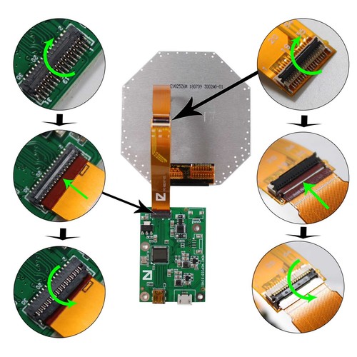 HD LCD Controller Board With 2.5" VS025Z6M 480X480 LCD Screen - Picture 5 of 6