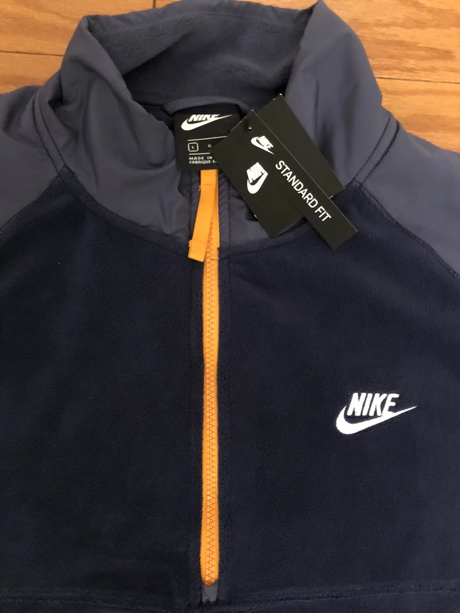 75 NEW Nike Mens NSW CE Winter Polar Fleece Half Zip Jacket CZ4900 410 Small