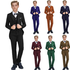 Boys Suit for Kids 3 Piece Swallow Tailed Coat Slim Fit Tailcoat Toddler Wedding