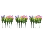 3 Pieces Simulated Spring Grass Camellia Plant Small Bouquet