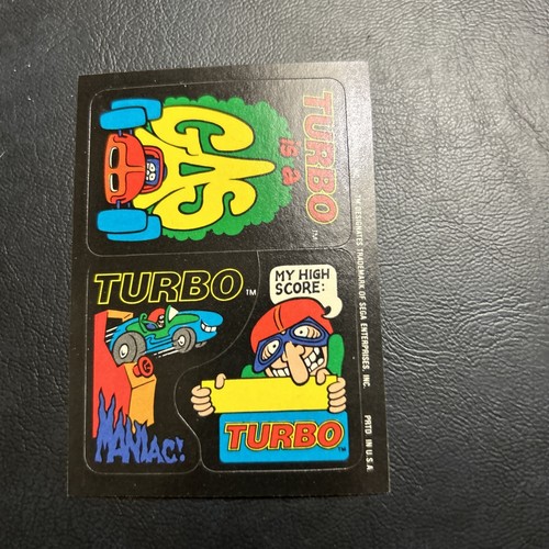 Jb12 video Game City 1993 Topps Sega Turbo Sticker Gas Maniac High ...