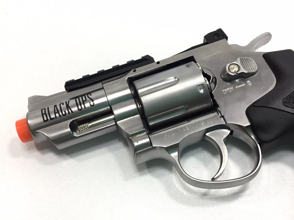 Revólver Black Ops Exterminator 2,5 pulgadas pistola de metal cromado pistola de airsoft juguete Foto 2 de 4