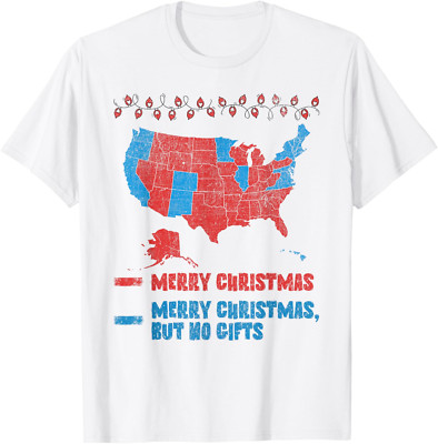 2024 Election Map Merry Christmas But Funny Trump Christmas Sweatshirt T-shirt