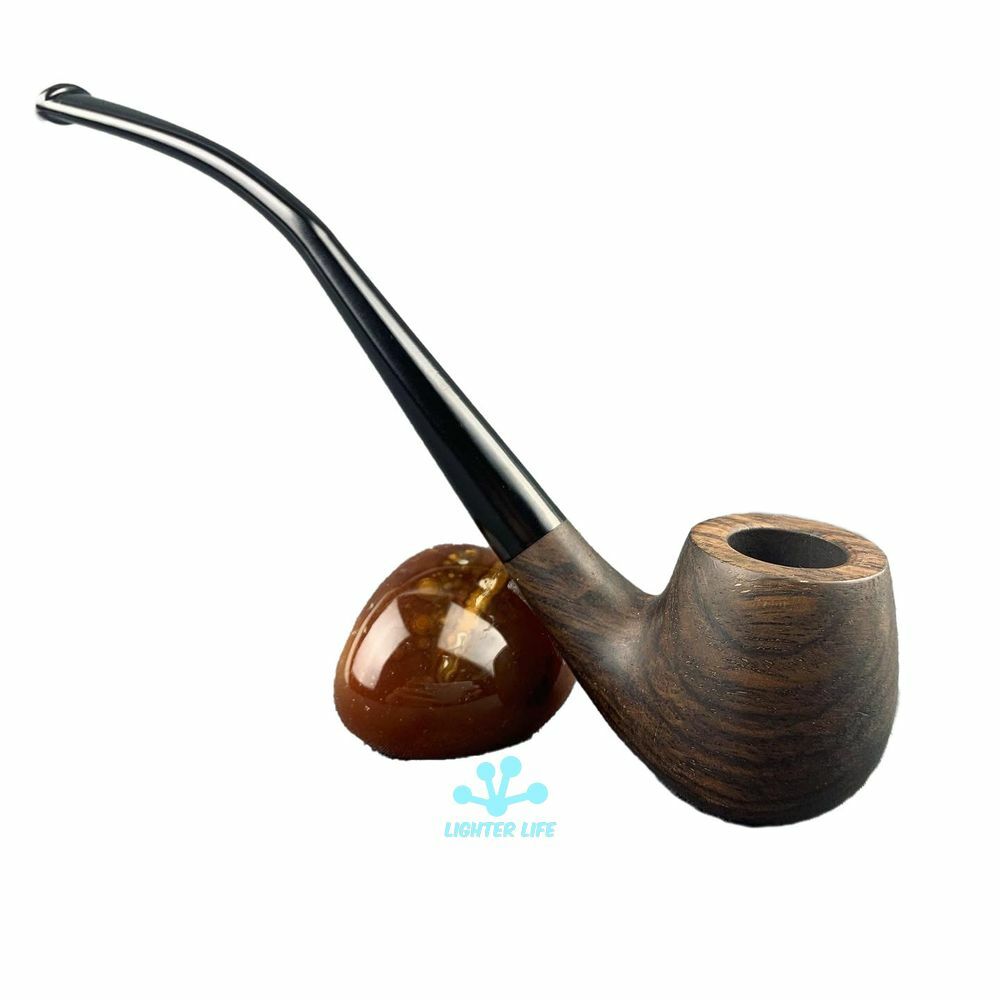 Ebony Wooden Tobacco Smoking Pipe for Smooth Relaxing Puffs
