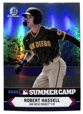 2021 Bowman Chrome Robert Hassell 2020 Summer Camp insert card Padres
