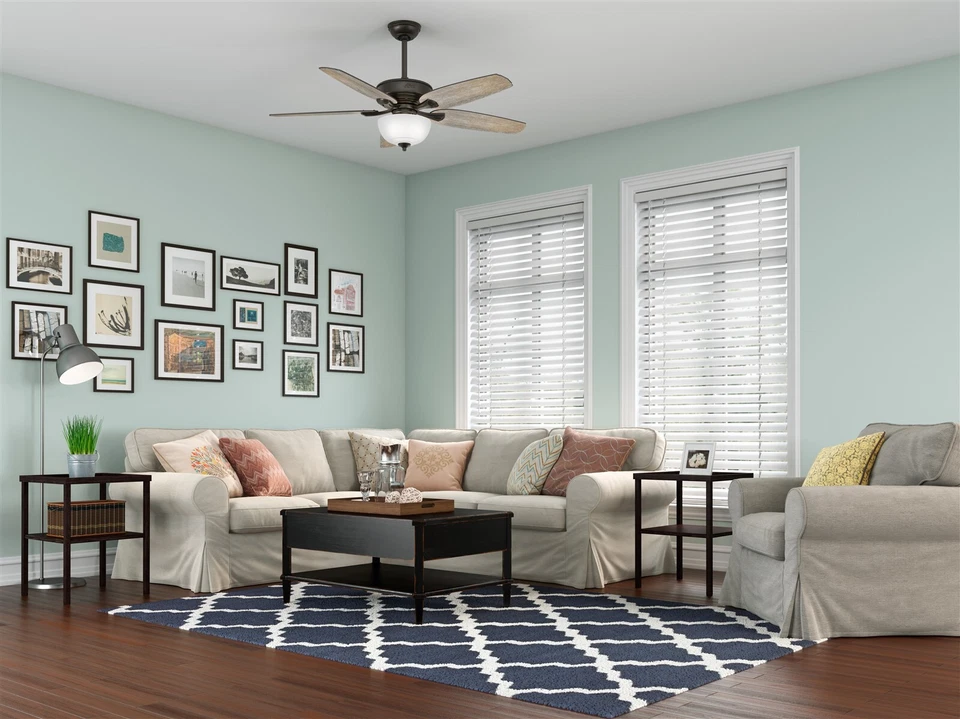 Hunter Fan 54 inch Casual Noble Bronze Indoor Ceiling Fan with Light and Remote - Image 3 of 4