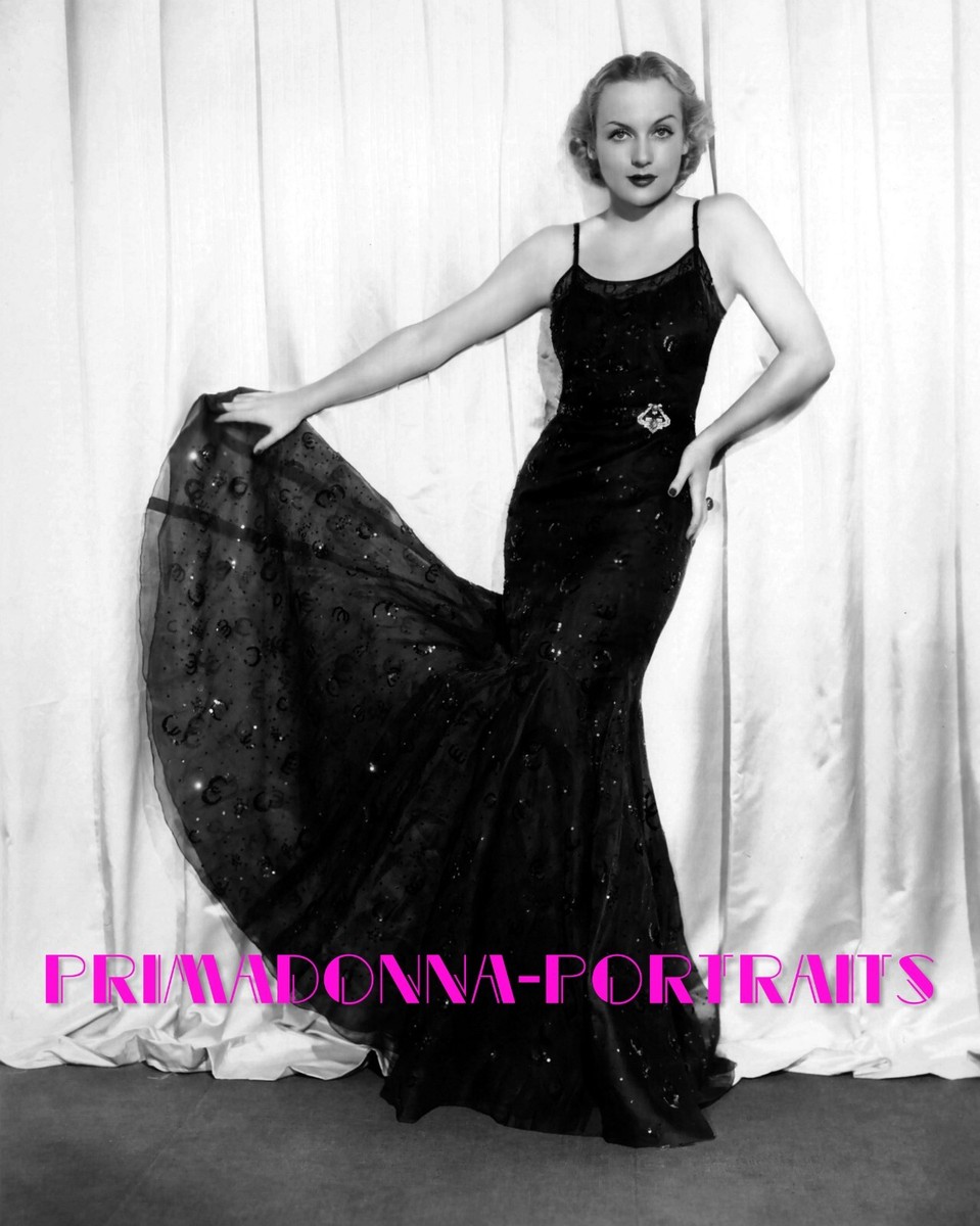 CAROLE LOMBARD 8X10 Lab Photo 1930s Sexy Mermaid Style Shimmering Gown  Portrait | eBay