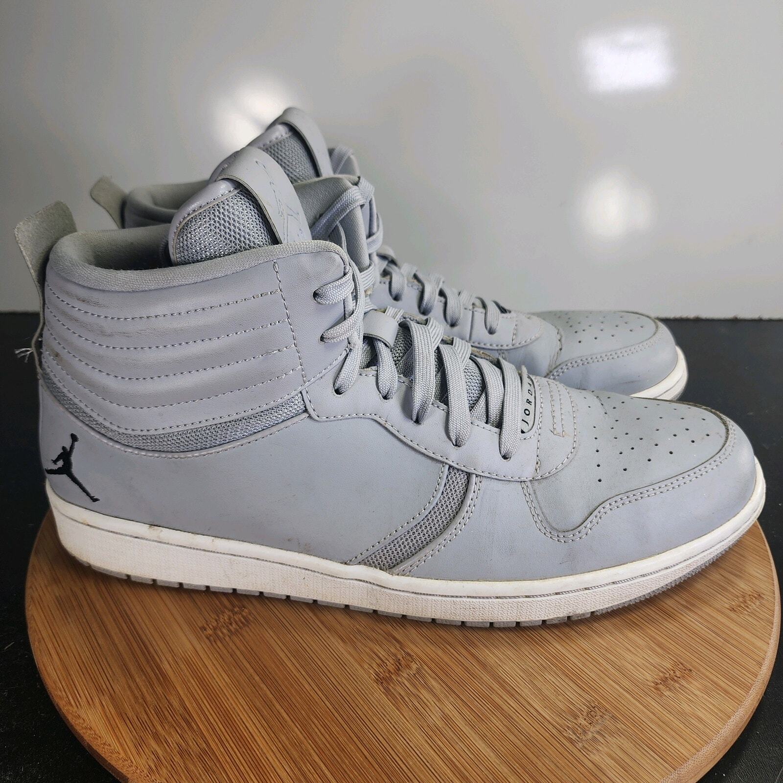 Men's Nike Air Jordan Heritage Mid Sz 13 010056 Gray Leather Basketball Sneakers