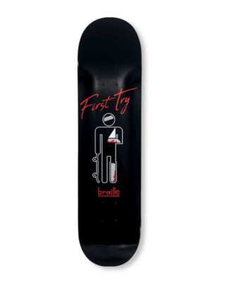 Braille Skateboards Deck - BRAILLE BROKEN ARM BLACK DECK in 7.75; 8.00; 8.25''