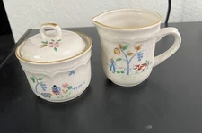 Vintage Heartland Pattern Cream & Sugar Set International China Company
