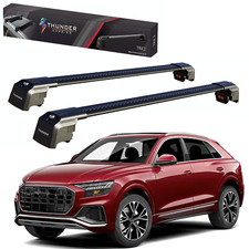 Roof Racks Cross Bars For AUDI Q8  2019 -2026 Black Aluminum  Anti-Theft