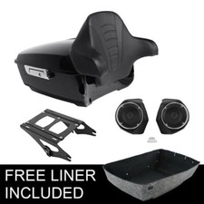 King Trunk Rear Speakers Mount Rack Fit For Harley Touring Road Glide 2014-2026