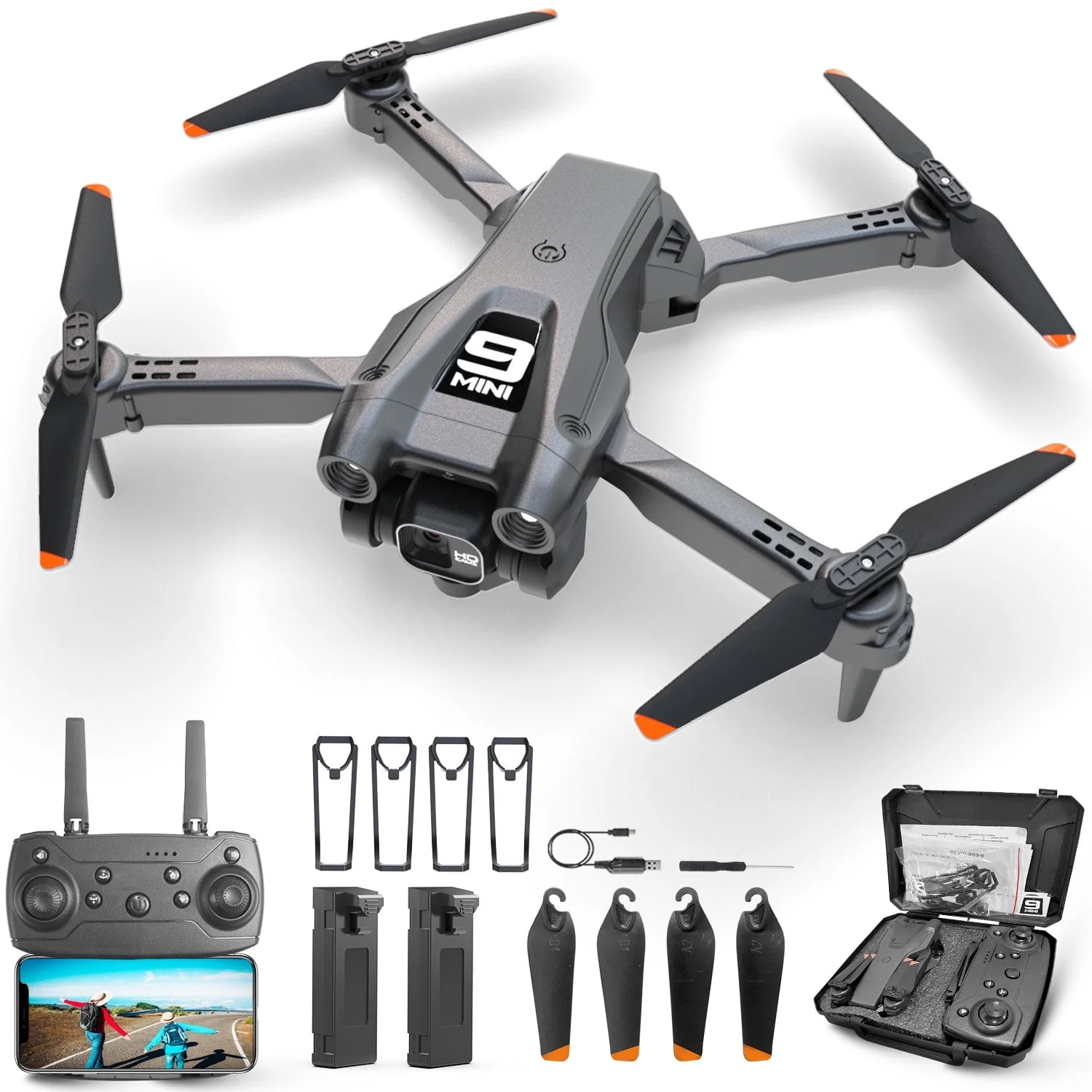 4K Brushless Motor Drone with Altitude Hold 30 Min Flight Black-image