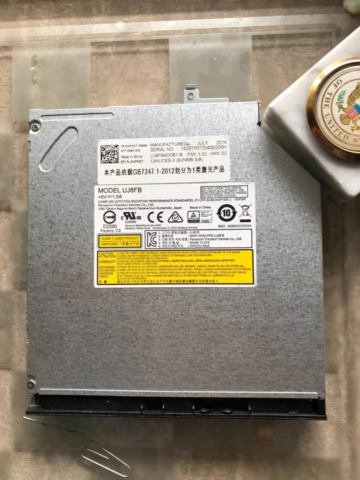 Reproductor grabadora de CD/DVD Asus Q551L Q551LN con bisel y soporte Foto 2 de 3