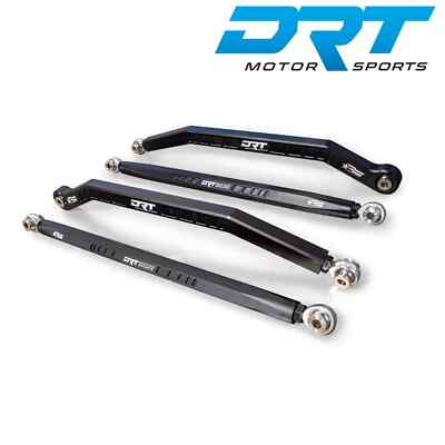 DRT Billet Aluminum Hi Clearance Radius Rods Bar Arms Black POLARIS PRO XP XP4
