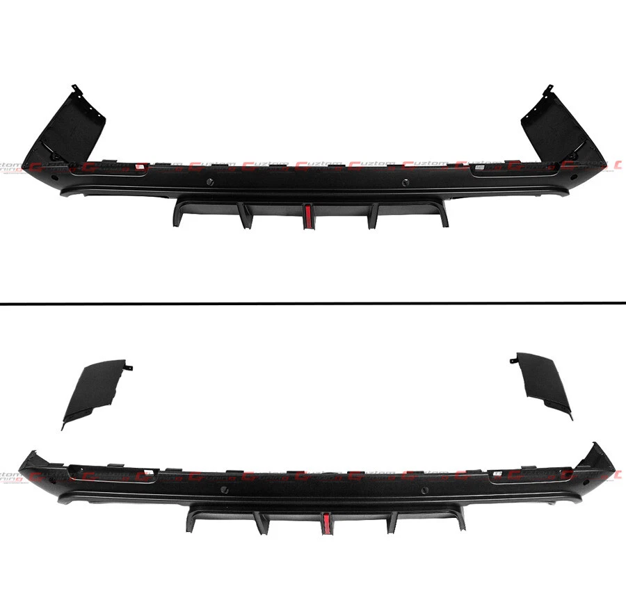 For 15-23 Dodge Challenger AMPP LED Gloss Black Rear Bumper Diffuser Replacement - Image 3 of 4