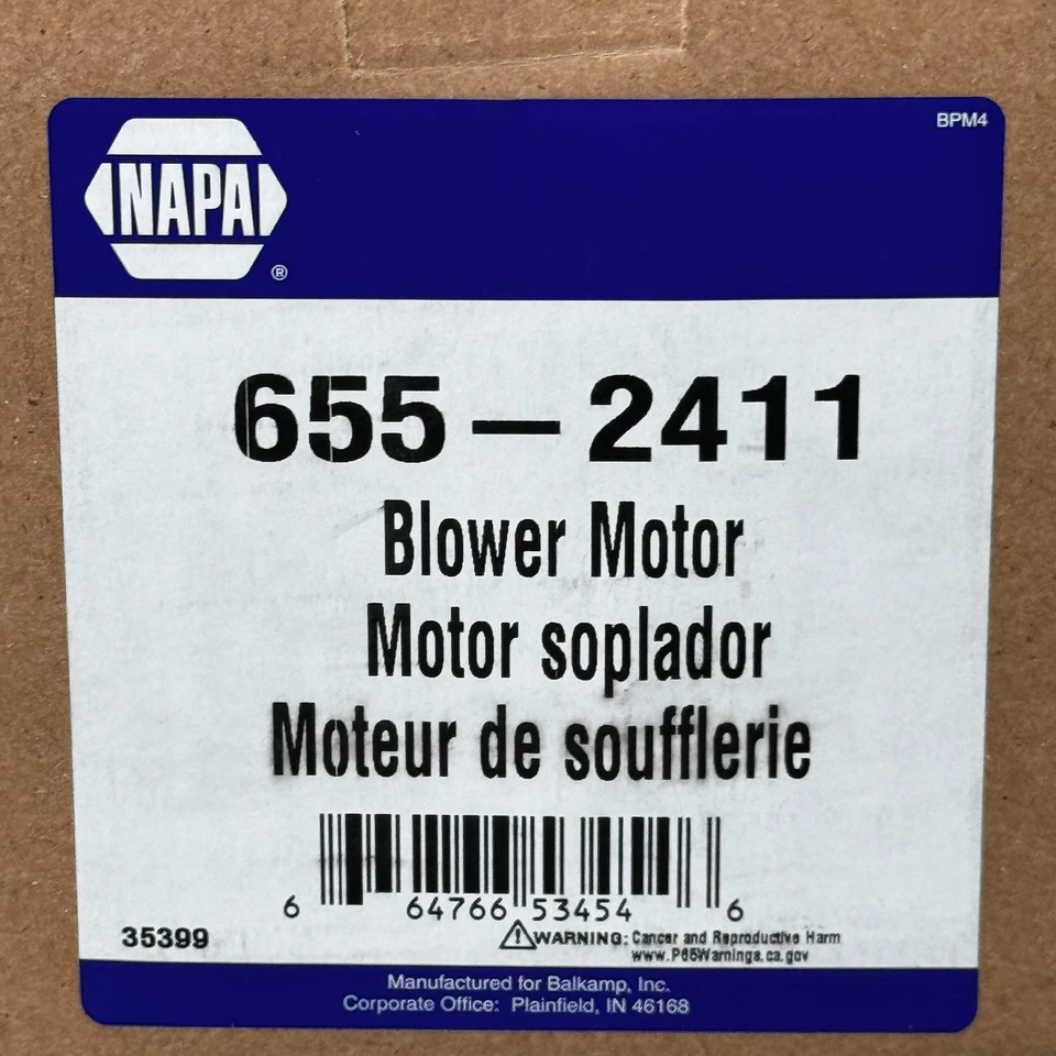 Motor soplador NAPA aire acondicionado/calentador para Ford y Mercury 655-2411 35399 Foto 2 de 4