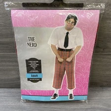 Nerd Costume Adult Funny Halloween 3 Piece Dress Up Cosplay One Size