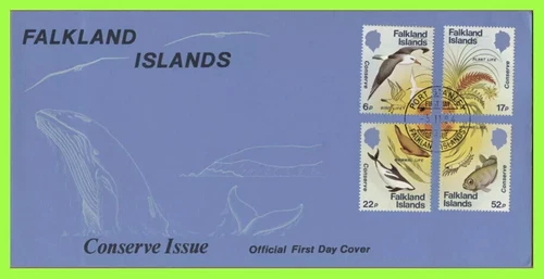 Falkland Islands STAMPS 1984 Conserve Issue set First Day Cover FDC WCP