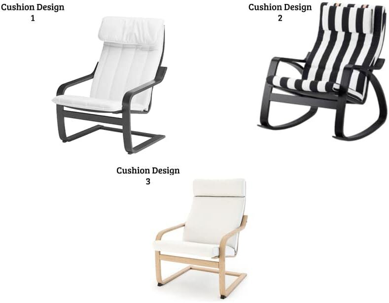 Vinylla Armchair Replacement Cover Made for Ikea Poang Chair (Cushion