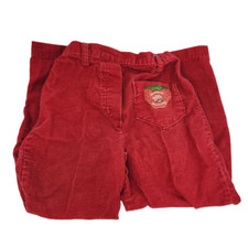 VINTAGE 1980 STRAWBERRY SHORTCAKE CHILDRENS KIDS YOUTH SIZE 4 RED CORDUROY PANTS
