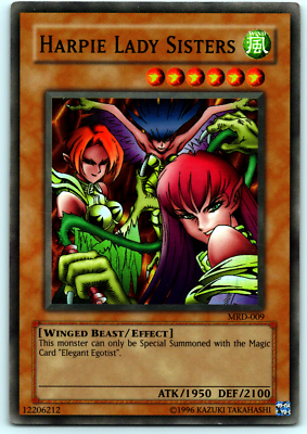 YUGIOH! HARPIE LADY SISTERS - SUPER RARE - UNLIMITED - MRD-009 | eBay