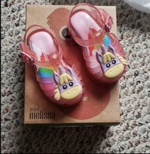 Mini Melissa Girl s Possession Rainbow Unicorn Jelly Sandals Size 5 US NIB