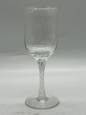 VINTAGE WILTON CASTLE BRIDGE CLUB KARTEN GLAS TROPHÄE SHERRYGLAS