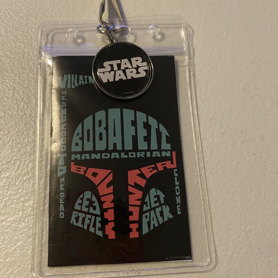 Star Wars The Mandalorian Bounty Hunter Lanyard He’s No Good To Me Dead ID Insignia Foto 4 de 4