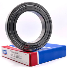 SKF 6013 ZZ C3 DEEP GROOVE BALL BEARING, METAL SHIELDED 65x100x18 mm