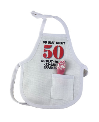 Mini Apron 50 ''You're 18 With ... Experience'' Birthday Bottle Wrap