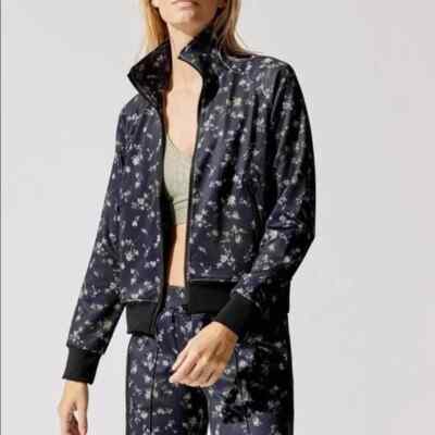 Pam Gela Floral Zip Up Track Jacket size Extra Small