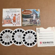 Vintage View-Master 3-Reel Set Williamsburg Virginia Complete Booklet A55
