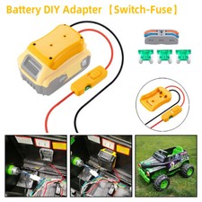 for Power Wheel Adapter for Dewalt 20V Battery with Switch Fuses Wire Terminals