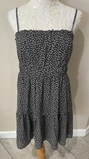 Madewell Womens Black Floral Short Dress Size S