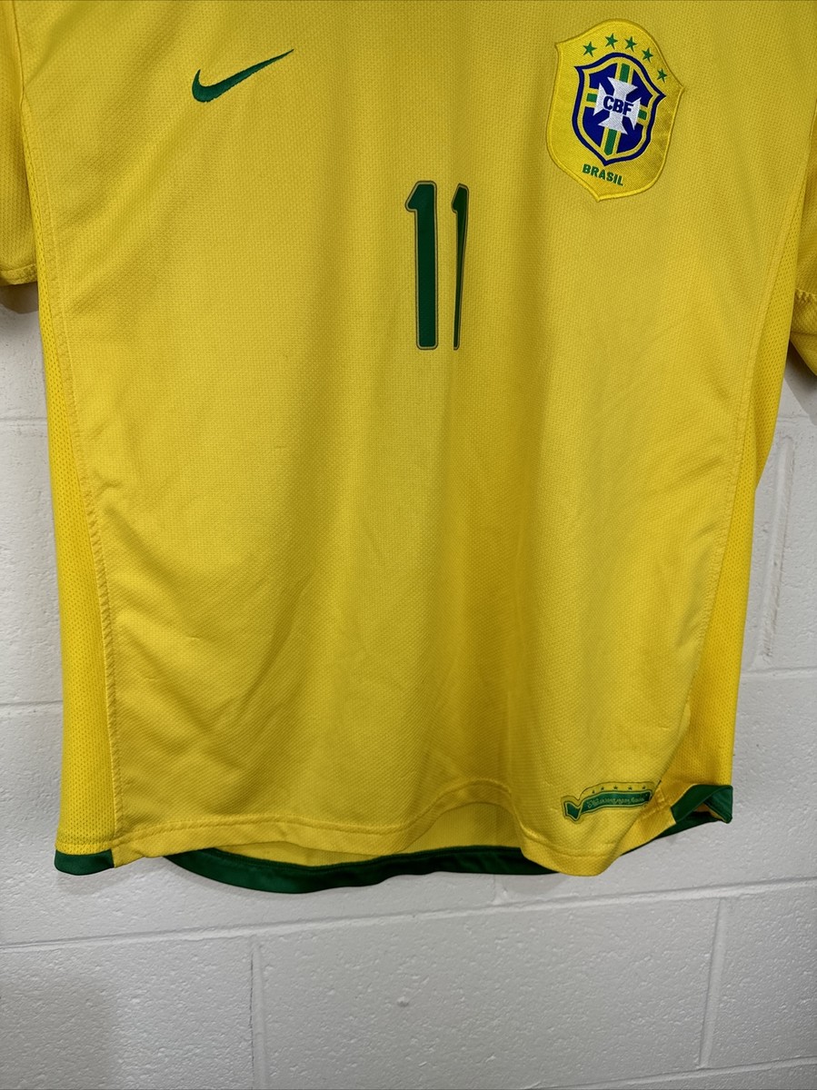Nike Brazil Team Robinho Home Football Jersey Men's Soccer Large