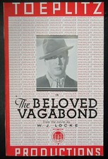 1935 Original Movie Poster MAURICE CHEVALIER in The BELOVED VAGABOND - 11 x 17"