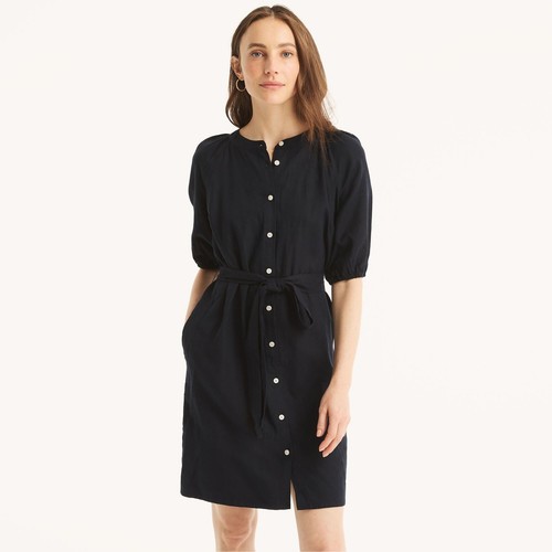Vestido camisero de lino Nautica azul marino para mujer talla L nuevo con etiquetas - Imagen 1 de 11