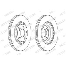 2x Ferodo Scheibenbremse vorne 517122T000 517122T100 51712D7100 26038899