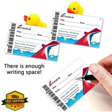Cruising Rubber Duck Tags Gold Sailing Card Ducking Game 50 Pack