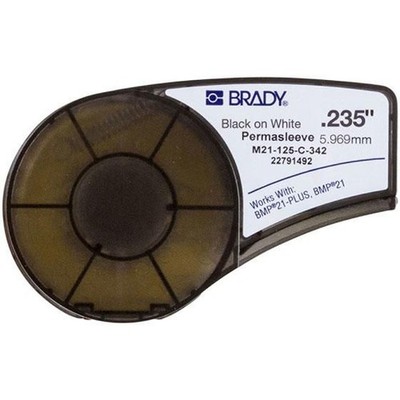 Brady M21-125-C-342 schwarz auf weiß 2,1m x 5,96mm