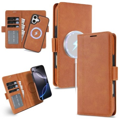 Für Samsung S26 S25 Magnetische Brieftasche Hülle Abnehmbar PU Leder Kartenhalter Cover